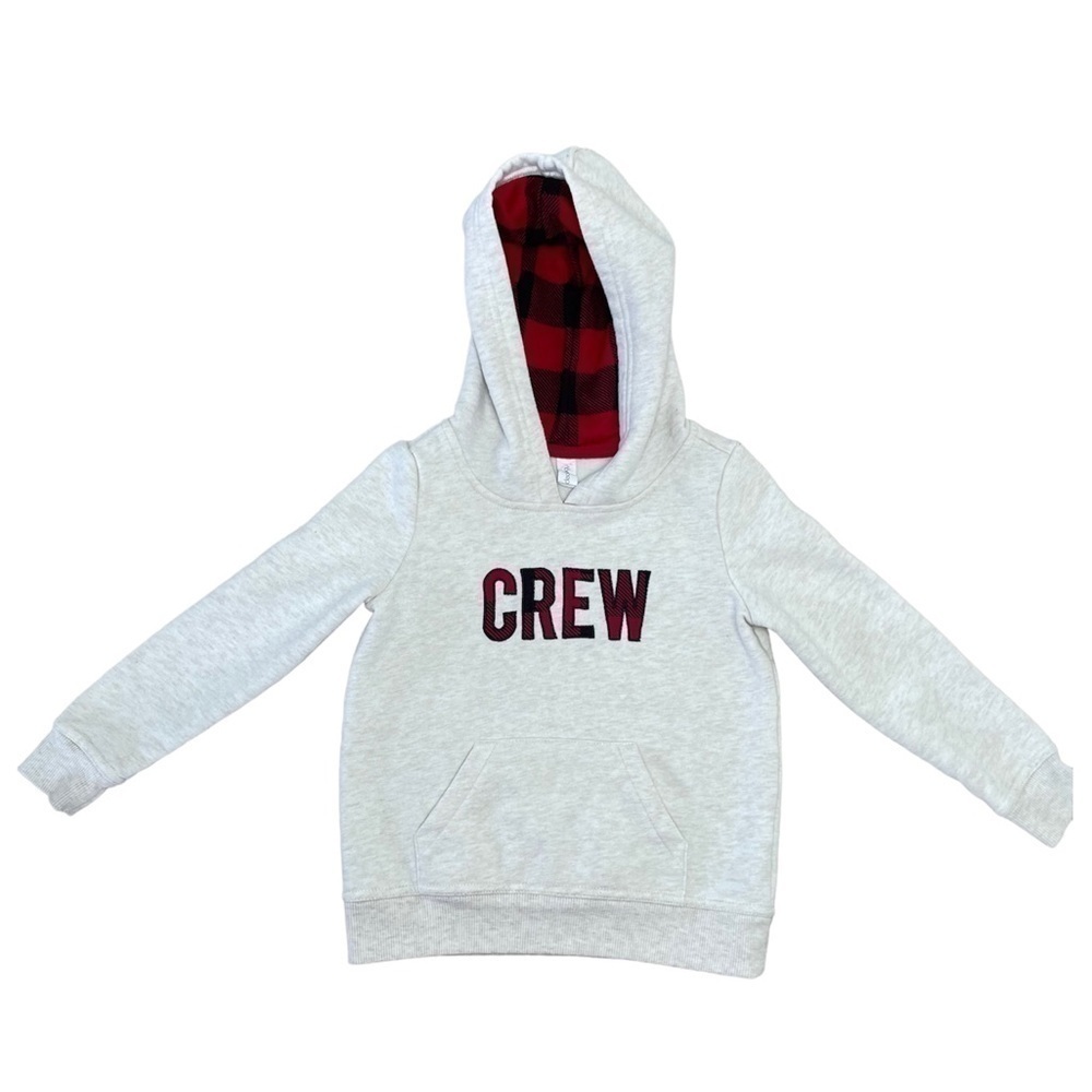Ideology Big Kids Pebble Heather Beige Crew Unisex Fleece Hoodie Size 4-5